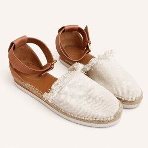 See By Chloe Cream and Tan Espadrilles